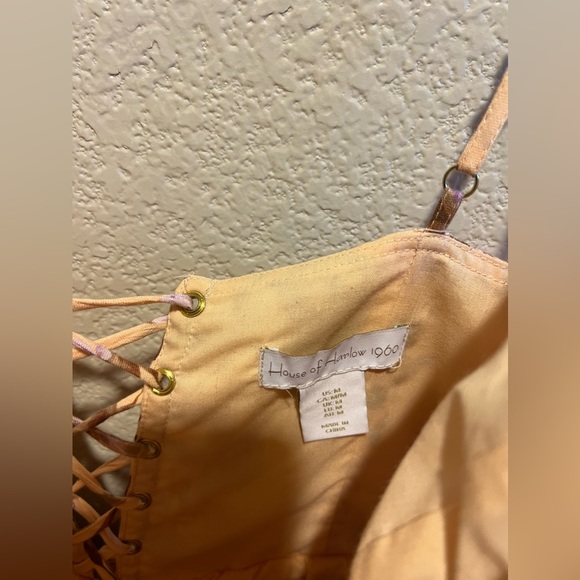 House of Harlow 1960 Floral Tier Corset Dress Size Medium - Picture 15 of 16